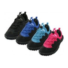 36 Units of Wholesale Children's Laced Aqua Socks - Unisex Footwear