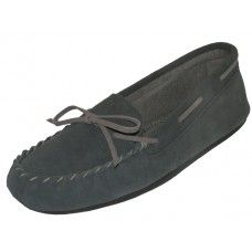 24 Wholesale Wholesale Women's Grey Leather Moccasins