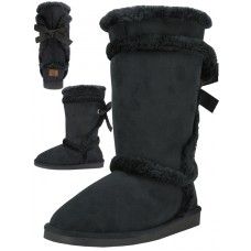 18 Bulk Wholesale 11 Inches Shaft Women's Micro Fiber Faux Fur Lining Boots