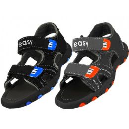 24 Wholesale Double Strap Youth's Sandals