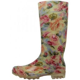 12 Wholesale Women's 13.5 Inches Water Proof Soft Rubber Rain Boots