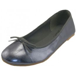 18 Wholesale Women's Ballet Flats ( Pewter Color Only)
