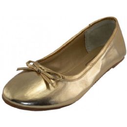 18 Wholesale Women's Ballet Flats ( Gold Color Only)