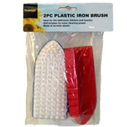 96 Wholesale 2pc Plastic Iron Brush