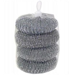 144 Wholesale 4pc Steel Scouring Pad