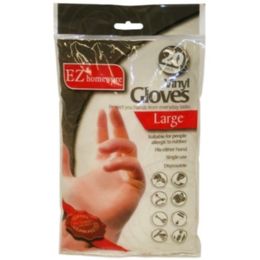 96 Wholesale Ez Homeware Disposable Gloves Large