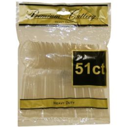 96 Wholesale 51pc Spoon Clear Cutlry