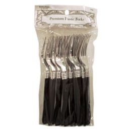 96 Wholesale 12 Pc Silver Plastic Cutlery