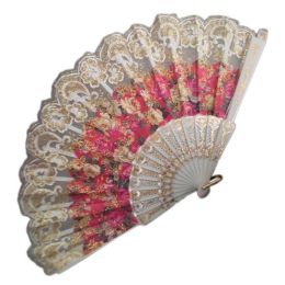 360 Wholesale Floral And Glitter Lady Fan