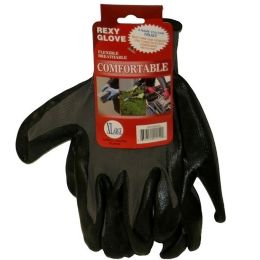 120 Wholesale Gray Poly W Blacknitrile Coat Gloves xl