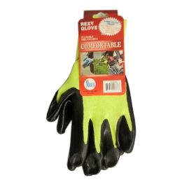 120 Wholesale Gray Poly With Blacknitrile Coat Gloves Size Medium