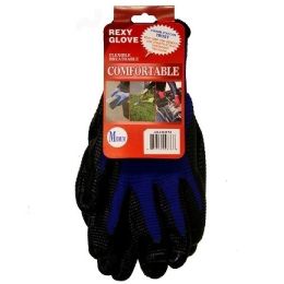 120 Wholesale Blue Zebra Poly Nitrile Coat Glove M