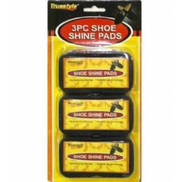 96 Units of 3pc Shoe Shine Pads 4x2.5x1.6 in - Footwear Accessories