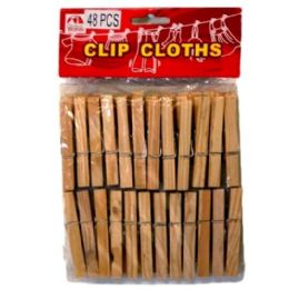 48 Pieces 48pc Wood Cloth Pins - Clothes Pins