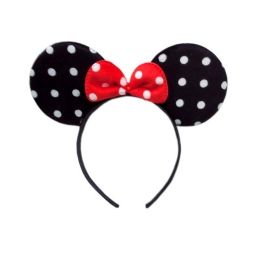 72 Wholesale Minnie Mouse Bow With Poka Dot