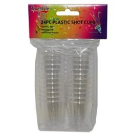 96 Wholesale 24pc Plastic Shot Cups