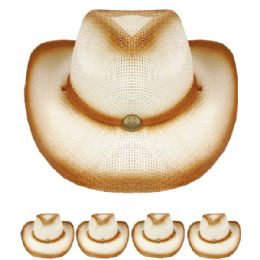 24 Pieces Paper Straw Shade Kid Western Cowboy Hat - Cowboy & Boonie Hat