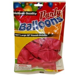 240 Wholesale 10pc Pearlized Hot Pink Balloons
