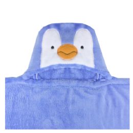 24 Wholesale Children's Blankets Blue Penguin