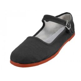 36 of Girl's Classic Cotton Mary Jane Shoes -Black Color Only