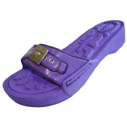 18 Wholesale Women's Buckle Sandals( Purple Color Only)