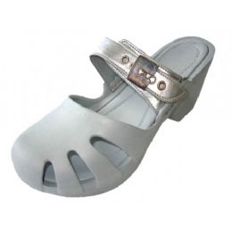 18 Wholesale Girls' Wedge Sandals Silver Color Only