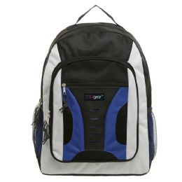 20 Wholesale 16.5 Inch MiD-Size Cool Backpack For Kids, Bulk Case Of Blue