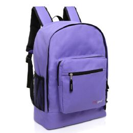 20 Pieces Mggear 17.5 Inch MultI-Pocket School Book Bags In Bulk, Purple - Backpacks 17"