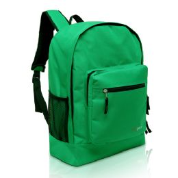 20 Wholesale Mggear 17.5 Inch MultI-Pocket School Book Bags In Bulk, Green