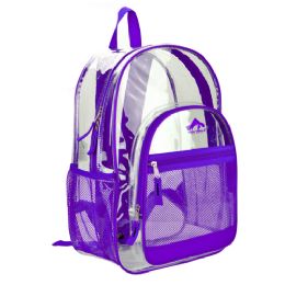 20 Pieces 17 Inch Kids School Book Bag With Purple Trim - Backpacks 17"