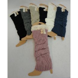 24 Wholesale Antique Lace Knitted Leg Warmers