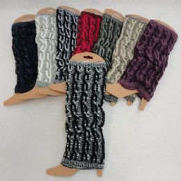 24 Bulk Variegated Cable Knitted Leg Warmer
