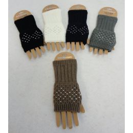 24 Bulk Knitted Hand Warmers [rhinestones]
