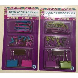 96 Pieces Desk Accessory Kit - Clips and Fasteners