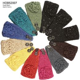 48 Wholesale Flower Knit Headband