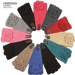 48 Wholesale Flower Knit Headband