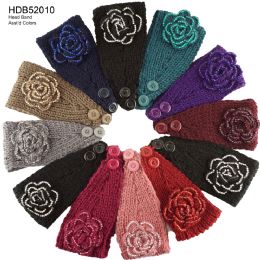 48 Wholesale Flower Knit Headband