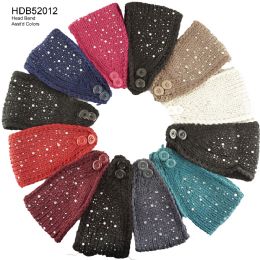 48 Wholesale Sparkle Knit Headband