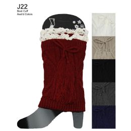 48 Pairs Lace Top Boot Cuff - Womens Leg Warmers