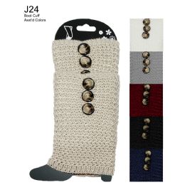 48 Wholesale Button Design Boot Cuff