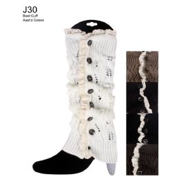 48 Wholesale Lace Design Boot Cuff