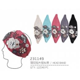 72 Wholesale Assorted Color Headbands
