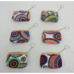 72 Wholesale Zippered Change Purse [psychedelic]