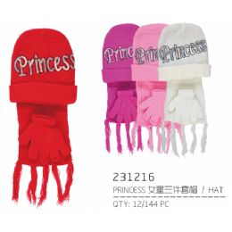 72 Pieces Assorted Color Princess Hat - Junior / Kids Winter Hats