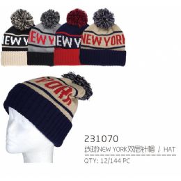 72 Pieces New York Winter Hat - Winter Beanie Hats