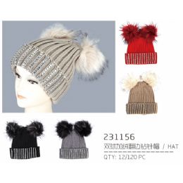 60 Pieces Pom Pom Winter Hat - Winter Beanie Hats