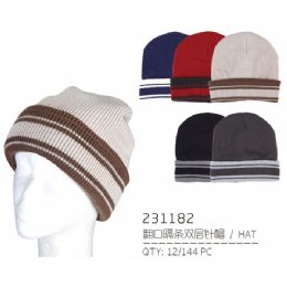 48 Pieces Striped Winter Hat - Winter Beanie Hats
