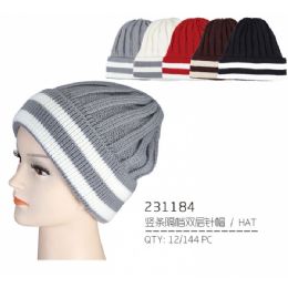48 Pieces Striped Winter Hat - Winter Beanie Hats