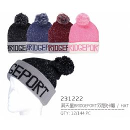 48 Pieces Assorted Color Bridgeport Winter Hat - Fashion Winter Hats
