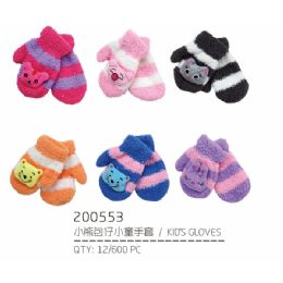 72 Pieces Assorted Color Mittens For Kids - Kids Winter Gloves